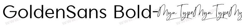 GoldenSans Bold字体转换